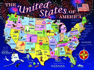 USA Map 1000 PC Puzzle