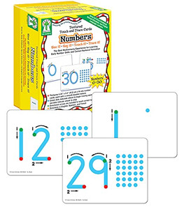 Key Education Textured Touch and Trace Numbers CardsColor-Coded Numbers 0-30 Cards with Tracing Points and Directional Arrows, Math Learning and Number Formation Skills (31 pc) Key Education Textured Touch and Trace Numbers CardsColor-Coded Numbers 0-30 Cards with Tracing Points and Directional Arrows, Math Learning and Number Formation Skills (31 pc)