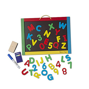 Melissa & Doug Magnetic Chalkboard and Dry-Erase Board With 36 Magnets, Chalk, Eraser, and Dry-Erase Pen Melissa & Doug Magnetic Chalkboard and Dry-Erase Board With 36 Magnets, Chalk, Eraser, and Dry-Erase Pen