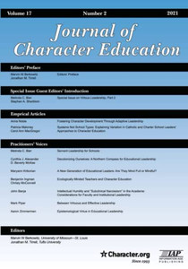 Journal Of Character Education Volume 1 Number 2 2021 Journal Of Character Education Volume 1 Number 2 2021