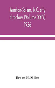 Winston-Salem, N.C. city directory (Volume XXIV) 1926 - Hardcover