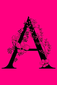 A: Monogram Initial Letter Notebook A: Monogram Initial Letter Notebook