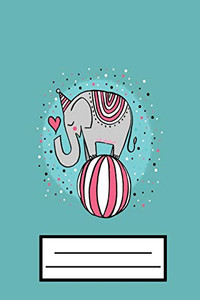 Cute Elephant: Cute Blue Elephant Composition Notebook