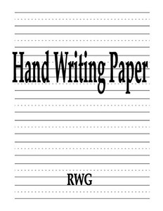 Hand Writing Paper: 100 Pages 8.5" X 11" Hand Writing Paper: 100 Pages 8.5" X 11"