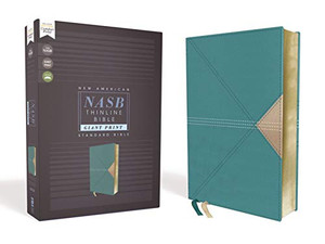 NASB, Thinline Bible, Giant Print, Leathersoft, Teal, Red Letter Edition, 1995 Text, Comfort Print