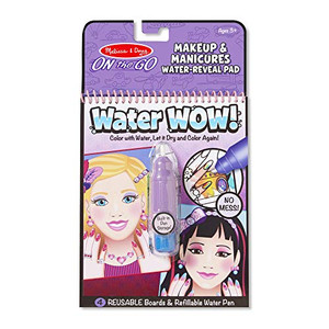 Melissa & Doug Water Wow! Reusable Water-Reveal Activity Pad - Makeup and Manicures