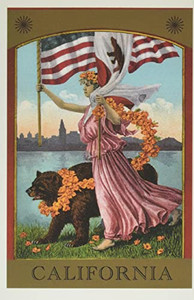 Vintage Journal California Belle With Bear (Pocket Sized - Found Image Press Journals)