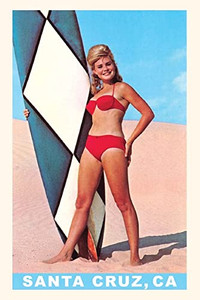 Vintage Journal Santa Cruz, Girl In A Two-Piece Bathing Suit (Pocket Sized - Found Image Press Journals)