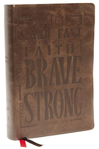 Nkjv, Giant Print Center-Column Reference Bible, Verse Art Cover Collection, Genuine Leather, Brown, Thumb Indexed, Red Letter, Comfort Print: Holy Bible, New King James Version