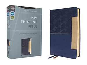 NIV, Thinline Bible, Leathersoft, Blue, Red Letter, Comfort Print NIV, Thinline Bible, Leathersoft, Blue, Red Letter, Comfort Print