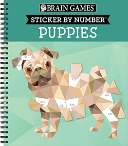 Brain Games - Sticker by Number: Puppies Brain Games - Sticker by Number: Puppies