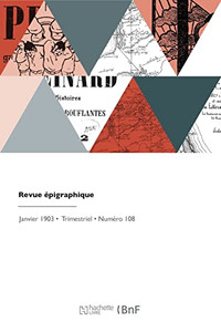 Revue épigraphique (French Edition) Revue épigraphique (French Edition)
