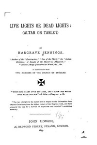 Live Lights Or Dead Lights, Altar Or Table Live Lights Or Dead Lights, Altar Or Table