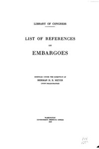 List Of References On Embargoes