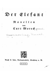 Der Elefant, Novellen (German Edition) Der Elefant, Novellen (German Edition)