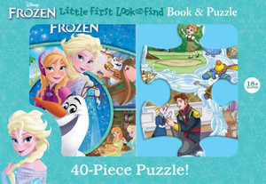 Disney Frozen - Little First Look And Find Activity Book And 40-Piece Puzzle - Pi Kids