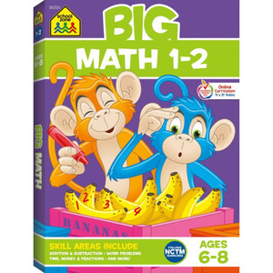 School Zone - Big Math 1-2 Workbook - 320 Pages, Ages 6 To 8, 1St Grade, 2Nd Grade, Addition, Subtraction, Word Problems, Time, Money, Fractions, And More (School Zone Big Workbook Series) School Zone - Big Math 1-2 Workbook - 320 Pages, Ages 6 To 8, 1St Grade, 2Nd Grade, Addition, Subtraction, Word Problems, Time, Money, Fractions, And More (School Zone Big Workbook Series)