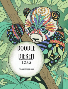 Doodle Dieren Kleurboek Voor Volwassenen 1, 2 & 3 (Dutch Edition)