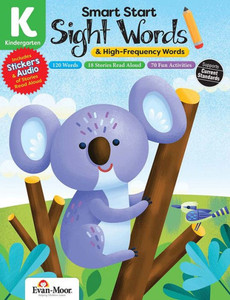Evan-Moor Smart Start Sight Words & High Frequency-Words, Kindergarten Workbook, Stickers, Audio Read Aloud, Full Color, Reading Skills, Fluency, Word ... Start: Sight Words And High-Frequency Words)