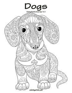 Dogs Coloring Book For Grown-Ups 1 & 2 Dogs Coloring Book For Grown-Ups 1 & 2
