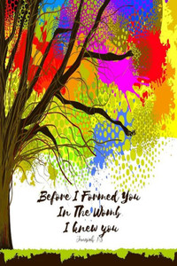 Before I Formed You In The Womb, I Knew You: Bible Verse Quote Cover Composition Notebook Portable