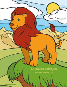 Animales salvajes libro para colorear 1 & 2 (Spanish Edition)