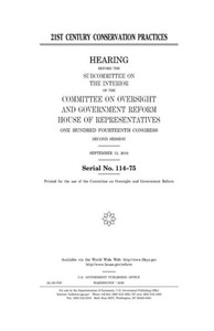 21st century conservation practices