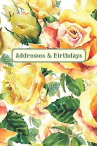 Addresses & Birthdays: Watercolor Yellow Roses