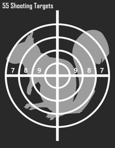 55 Shooting Targets: Squirrel Shooting Targets - Black 55 Shooting Targets: Squirrel Shooting Targets - Black