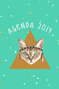 Agenda 2019: Agenda Mensual y Semanal + Organizador I Cubierta con tema de Gatos Enero 2019 a Diciembre 2019 6 x 9in (Spanish Edition)