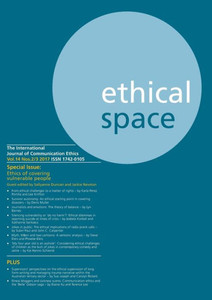 Ethical Space Vol.14 Issue 2/3 Ethical Space Vol.14 Issue 2/3