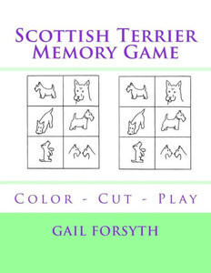 Scottish Terrier Memory Game : Color - Cut - Play