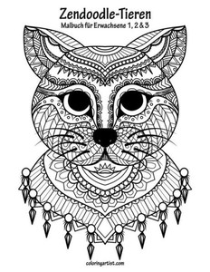 Malbuch Mit Zendoodle-Tieren Für Erwachsene 1, 2 And 3