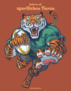 Malbuch Mit Sportlichen Tieren 2