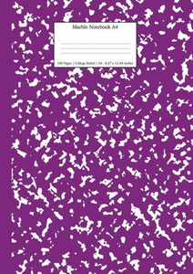 Marble Notebook A4 : Purple Marble College Ruled Journal Marble Notebook A4 : Purple Marble College Ruled Journal