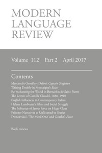Modern Language Review (112 Modern Language Review (112