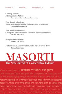Masorti: The New Journal Of Conservative Judaism Masorti: The New Journal Of Conservative Judaism