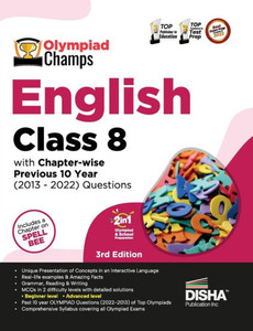 Olympiad Champs English Class 8 with Chapter-wise Previous 10 Year (2013 - 2022) Questions 5th Edition Complete Prep Guide with Theory, PYQs, Past & Practice Exercise