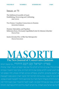 Masorti: The New Journal of Conservative Judaism Masorti: The New Journal of Conservative Judaism
