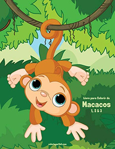 Livro para Colorir de Macacos 1, 2 & 3 (Portuguese Edition)