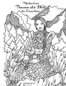 Malbuch mit Frauen der Welt für Erwachsene (German Edition)