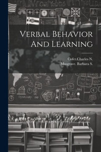 Verbal Behavior And Learning Verbal Behavior And Learning