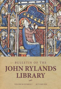 Bulletin Of The John Rylands Library 96/2 Bulletin Of The John Rylands Library 96/2