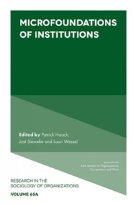 Microfoundations Of Institutions (Research In The Sociology Of Organizations, 65, Part A)