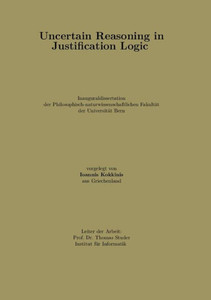 Uncertain Reasoning In Justification Logic Uncertain Reasoning In Justification Logic