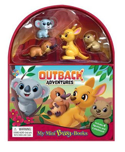 Phidal - Outback Adventures Mini Busy Books For Kids, Children To Play - Includes 4 Figurines With Foldable Play Board And Storybook, Portable And Travel Ready