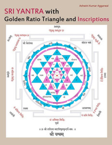Sri Yantra with Golden Ratio Triangle and Inscriptions