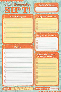 Can't Remember Sh*t Daily Planner and Note Pad Can't Remember Sh*t Daily Planner and Note Pad
