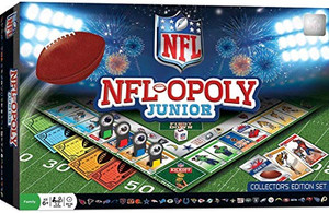 MasterPieces NFL-Opoly Junior Board Game, Collector's Edition Set, for 2-4 Players, Ages 6+
