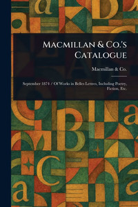 Macmillan & Co.'s Catalogue - 9781023348935
